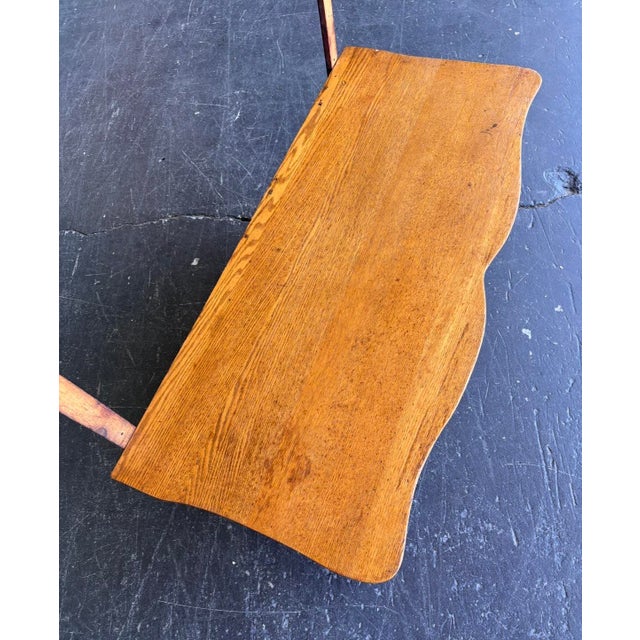 Wood Antique Oak Vanity For Sale - Image 7 of 9