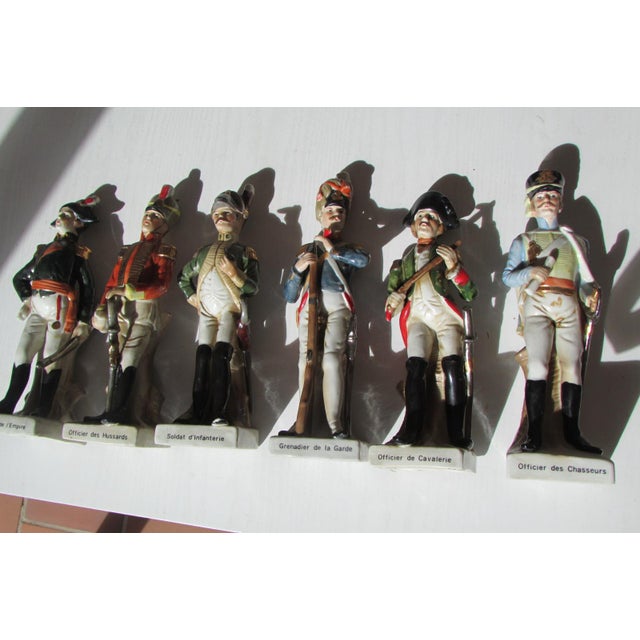 Porcelain Statuettes Soldiers of the Empire, 1940s, Set of 6 For Sale - Image 14 of 15