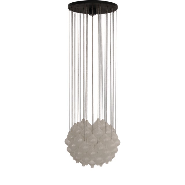 Vintage Tulipan Pendant Light in Blown Glass by J. T. Kalmar, 1970 For Sale