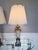 Vintage Crystal and Brass Table Lamps With Marble Bases and Pleated Shades - a Pair For Sale - Image 11 of 15
