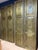Brass Vintage Hand-Hammered Brass-Clad Double Doors | Architectural Statement Pair 80x36 For Sale - Image 8 of 9