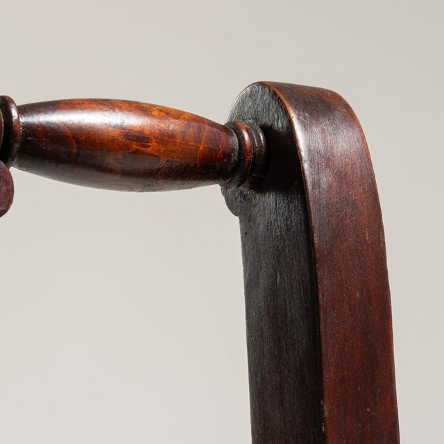 19th Century France Brown Wood Lounge Chair For Sale - Image 10 of 10