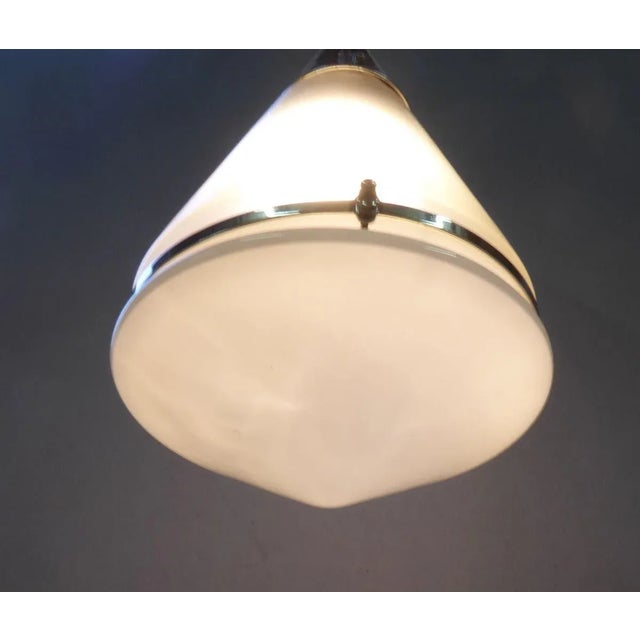 Chromed Conical Ceiling Lamp by Peter Behrens for Siemens, 1919 For Sale - Image 7 of 10