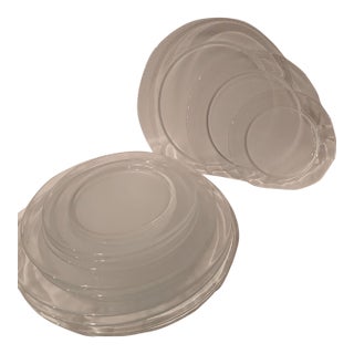 1990s Postmodern Iittala Marcel Glass Place Setting for 4 by Timo Sarpaneva - 12 Pieces For Sale