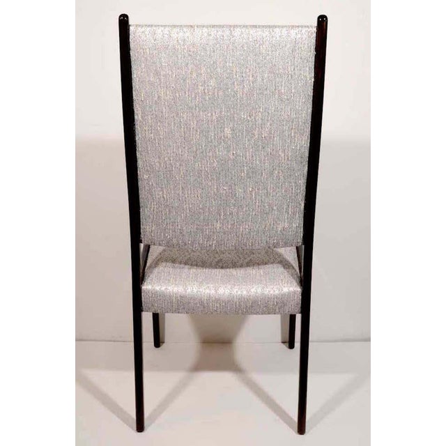 Set of Six Mid-Century Modern High Back Dining Chairs in the Style of Gio Ponti For Sale - Image 9 of 13