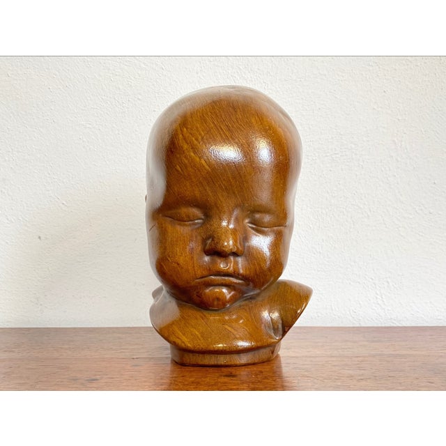 Jan Verdonk, Paridur Bust of a Sleeping Child, 1920s, Plaster & Resin For Sale - Image 10 of 15