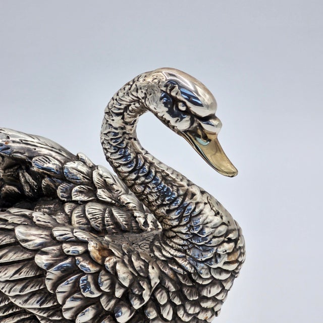 Vintage D’Argenta Silver-Plated Swan Sculpture, Mexico For Sale - Image 4 of 11