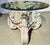 Antique 17th C Louis XIV Venetian Painted Glass Top Side Table.