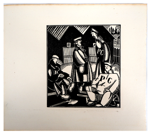 Jean-Emile Laboureur, Prisoners Resting, Engraved Wood