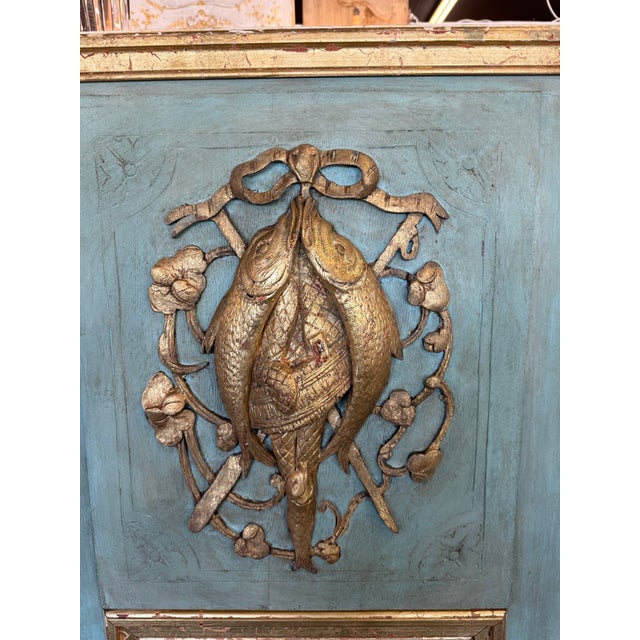 Late 19th Century Pair of French Hunt Motif Trumeau Mirrors For Sale - Image 5 of 6