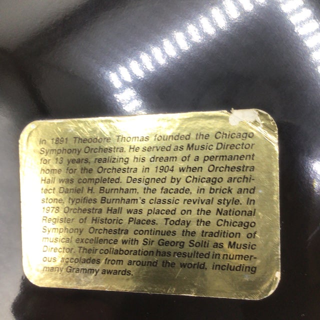 Black Large Vintage Couroc of Monterey Chicago Symphony Orchestra Serving Tray For Sale - Image 8 of 12