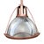 1950s Mid Century Modern Holophane Pendant Ceiling Light Copper-Tone Finish For Sale In Los Angeles - Image 6 of 8