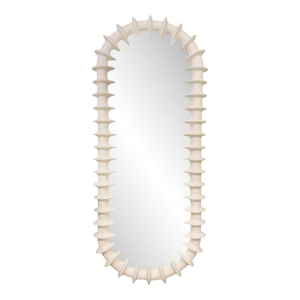 Arteriors Ribbed Matte Ivory Gilcrest Wall Mirror