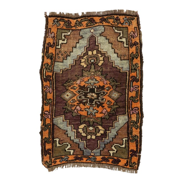Vintage Mini Turkish Kars Rug For Sale