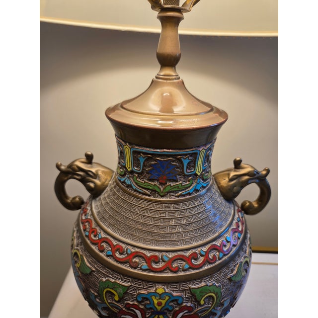 Vintage 1980’s Wildwood Model 6010 Cloisonné Vase Lamp For Sale - Image 18 of 18