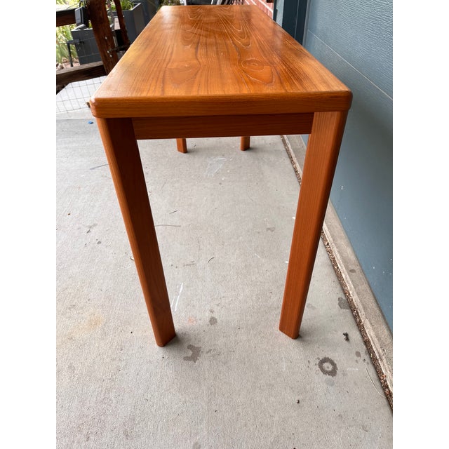 Mid-Century Modern Vejle Stole & Møbelfabrik Danish Modern Teak Console Table — Made in Denmark, C. 1960s–70s For Sale - Image 3 of 6