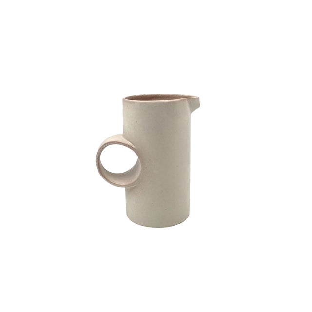 Modern Italian White Ceramic Vase, 1980s For Sale - Image 4 of 18