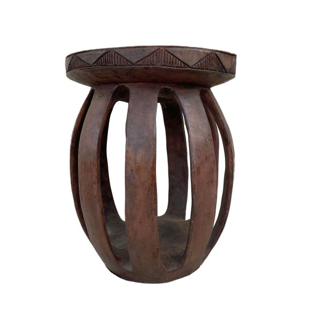 1980s Vintage African Large Baga Stool Guinea-Bissau 19" H by 13" W For Sale - Image 5 of 6
