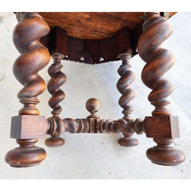 Antique French Table Louis XIII Octagonal Barley Twist 1800s For Sale - Image 11 of 13