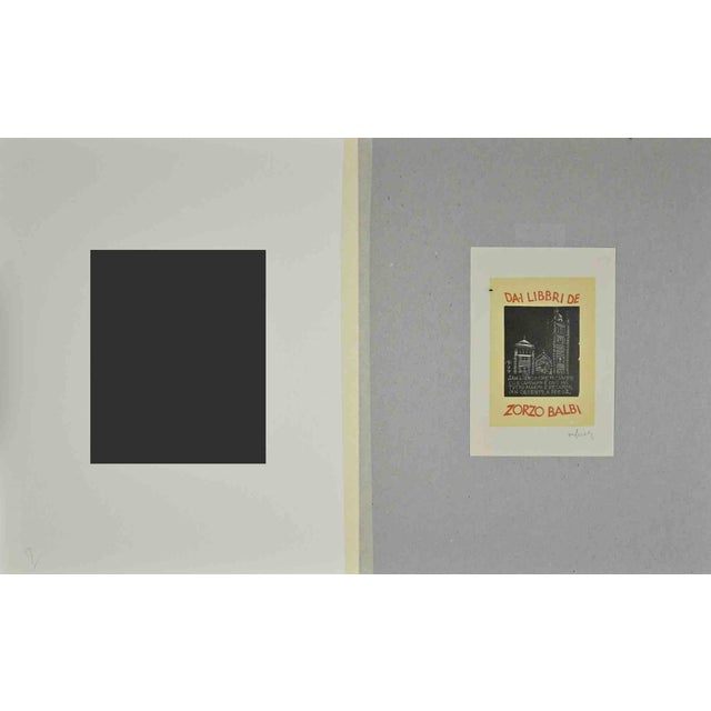 Ex Libris For Giorgio balbi, realized by Giulio Cesari in 1943. It includes passepartout, 30 x 24 cm. Hand signed on the...