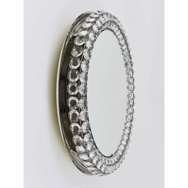 Austrian Backlit Wall Mirror with Huge Crystals from Bakalowits & Söhne, 1950s For Sale - Image 10 of 11