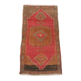 Wool Mini Vintage Turkish Kars Rug For Sale