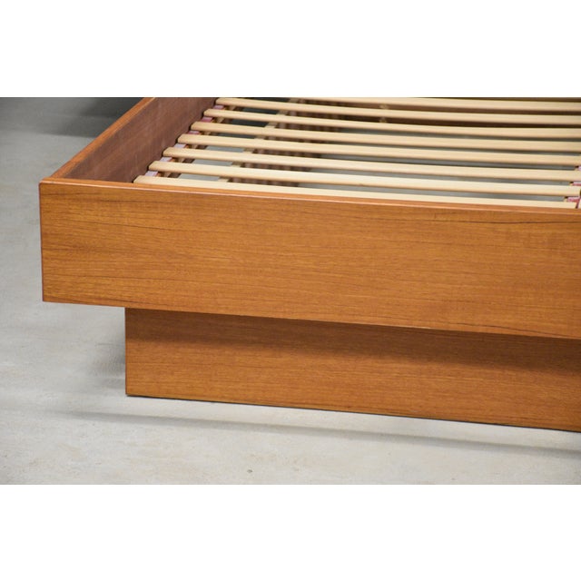 Mid 20th Century Danish Modern Teak Queen Platform Bed For Sale - Image 9 of 12