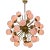Murano Pink Glass Globe Sputnik Chandelier For Sale
