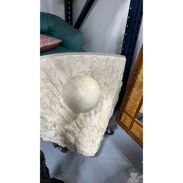 1980s Postmodern Coffee Table Tessellated Mactan Stone For Sale - Image 11 of 11