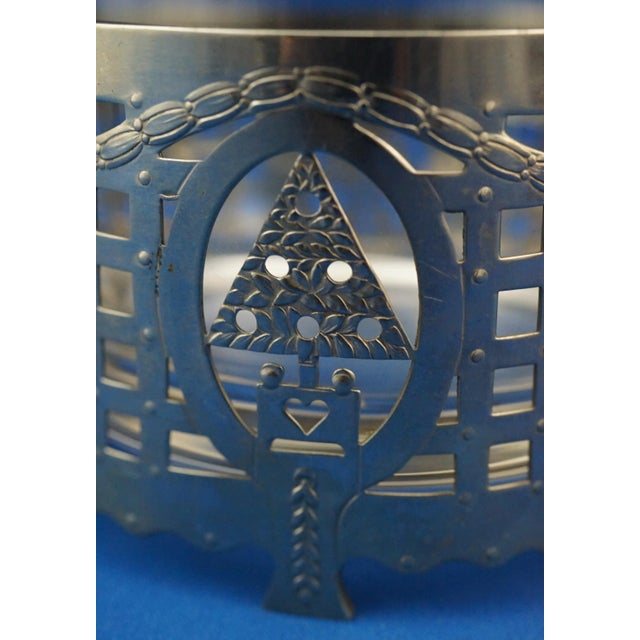 20th-Century Art Deco Crystal Vase with Silver-Plated Metal Stand attributed to Josef Franz Maria Hoffmann for the Wiener Werkstätte, Austria, 1920s For Sale - Image 9 of 18