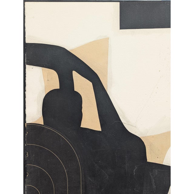 Ken Luce "Drive Bye..." Contemporary Neutral Toned Social Commentary Collage Painting, 1995 For Sale - Image 4 of 10