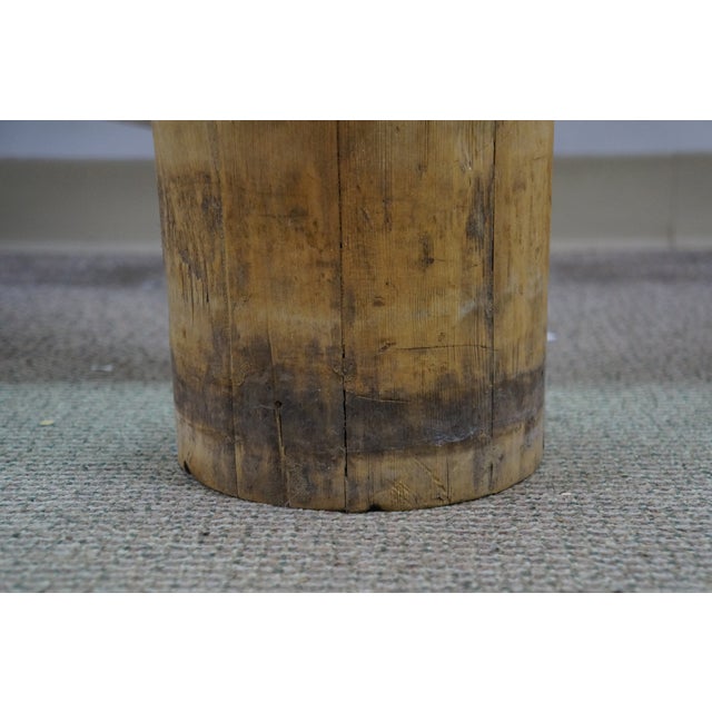 Antique Tibetan Wood Yak Butter Churn Bucket 29" For Sale - Image 11 of 11