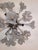 Mid-Century Flush Mounted Sputnik Chandelier With Murano Style Glass Flowers For Sale - Image 4 of 5