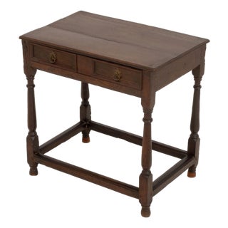 Baroque Style Oak Work Table For Sale