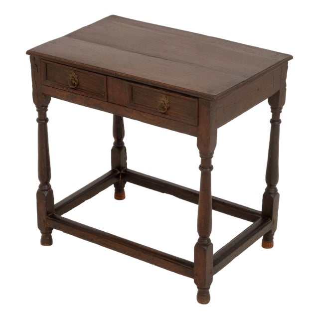 Baroque Style Oak Work Table For Sale