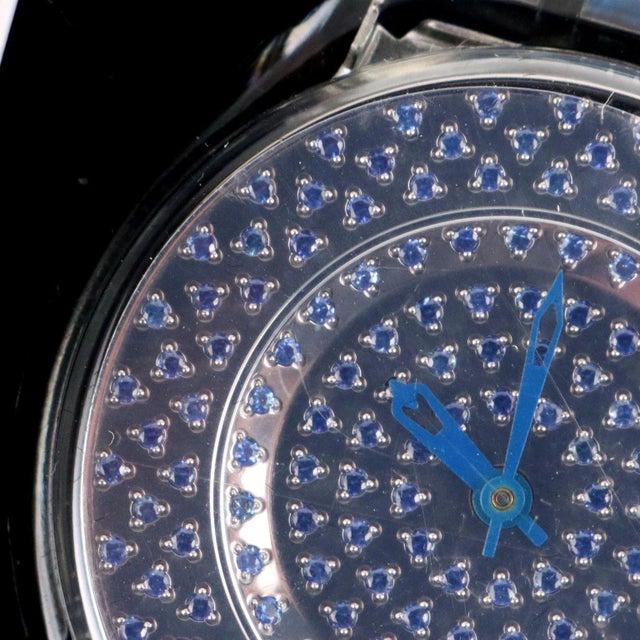 Swatch Skin Blu Lustrous Bliss Sfz111 Vintage Switzerland 2005 For Sale - Image 3 of 6