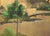 1960s "Summer Landscape With Trees", Shōwa Era Japanese Painted Byobu Screen For Sale - Image 13 of 18