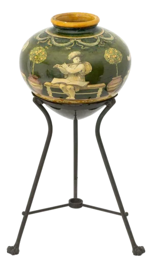 Italian Neoclassical Style Glazed Ceramic Vase