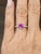 Modern 0.60 Ct Natural Pink Sapphire & Diamond Ring, Size 4.5 For Sale - Image 3 of 10