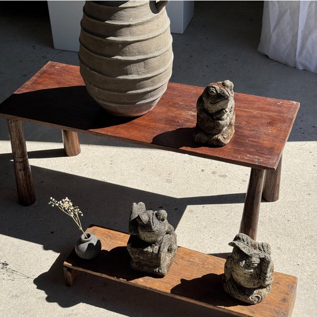 Small Balinese Limestone Frog Sculpture with Gamelan Music, 1980s For Sale - Image 6 of 11
