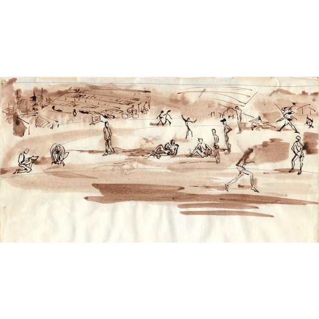 Painting on paper, estate stamp on the back. Marianna Van Rossen Hoogendyk (1924-2008) was born in Connecticut to an Iowa...