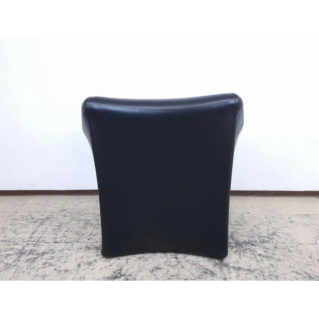 Black Leather Armchair by Mario Bellini for Cassina For Sale - Image 5 of 13