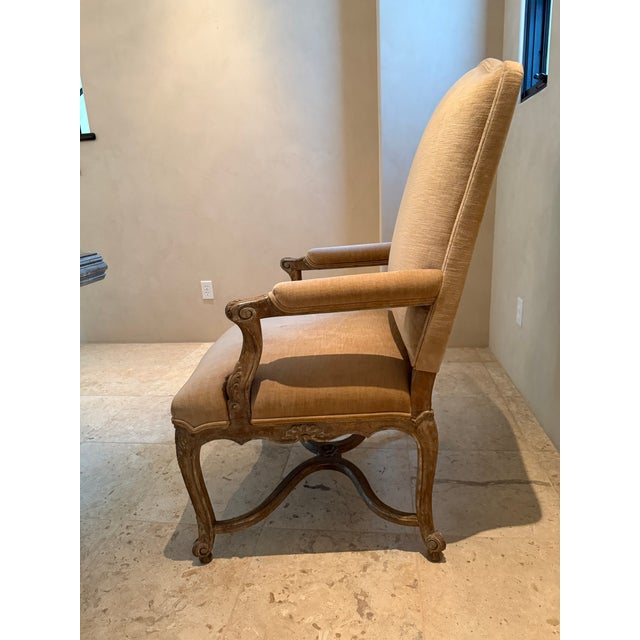 Traditional Traditional J. Robert Scott Lounge Chair, Chateau Fauteuil, Velvet Upholstery, Two Available For Sale - Image 3 of 10
