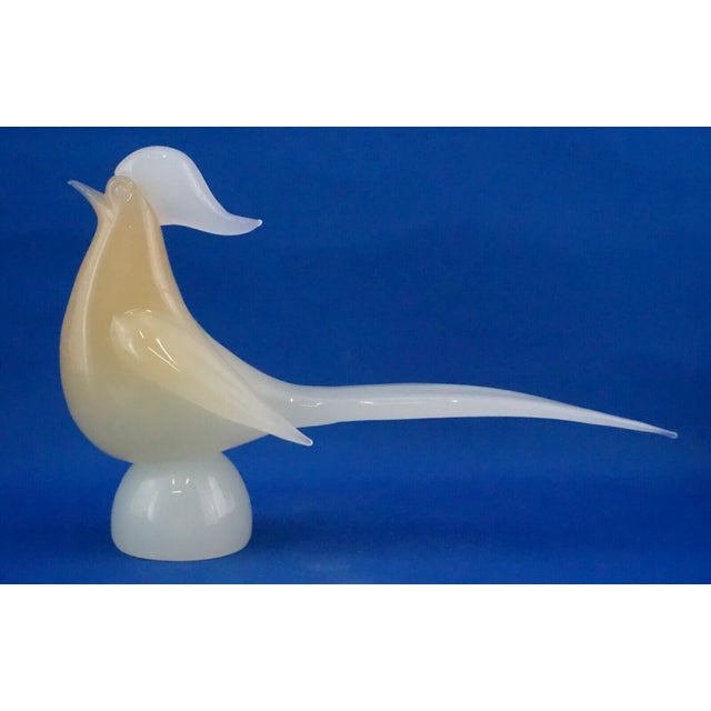 1940s 20th Century Blown Murano Opaline Glass Rooster Sculpture by Archimede Seguso, Italy For Sale - Image 5 of 18