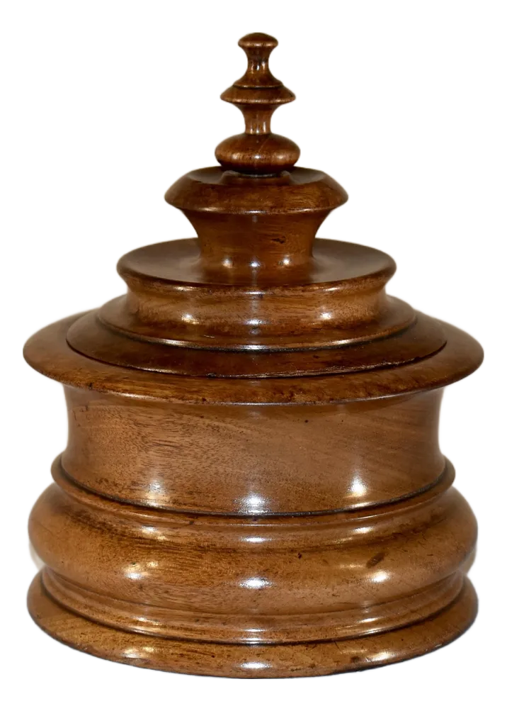 19th Century Treen Walnut Tobacco Jar
