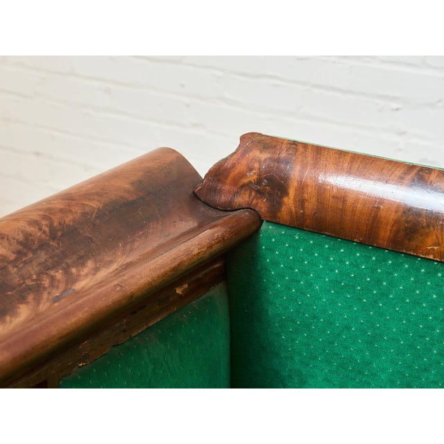 Antique Empire Style Walnut Swan Grecian Sofa For Sale - Image 4 of 11