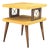 Vintage Refinished Mid-Century Modern Two-Tier Side Table For Sale