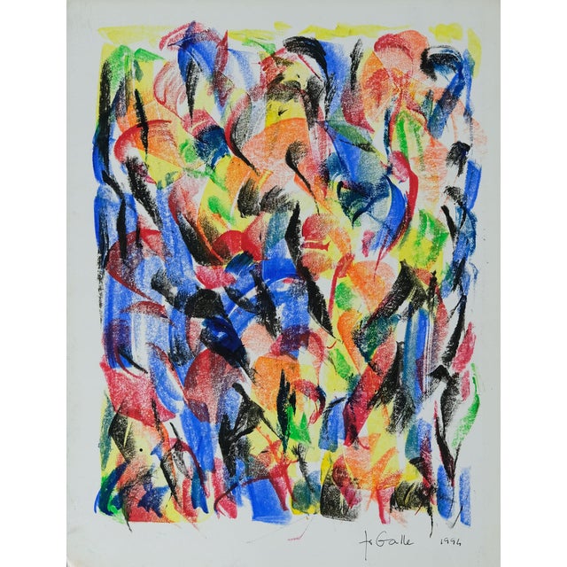 Françoise Galle, Après L'obscurité Vient La Lumière, Pastel For Sale