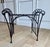 Mid-Century Modern Vintage French Hand Forged Wrought Iron Vanity Bench For Sale - Image 3 of 10