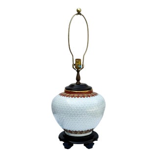 Large Hand Painted Lamp by Wildwood, Mid-Century For Sale